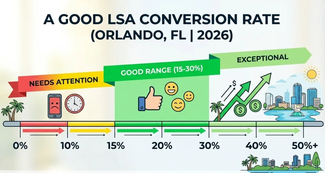 Local Service Ads Conversion Rates: Orlando Benchmarks for 2026