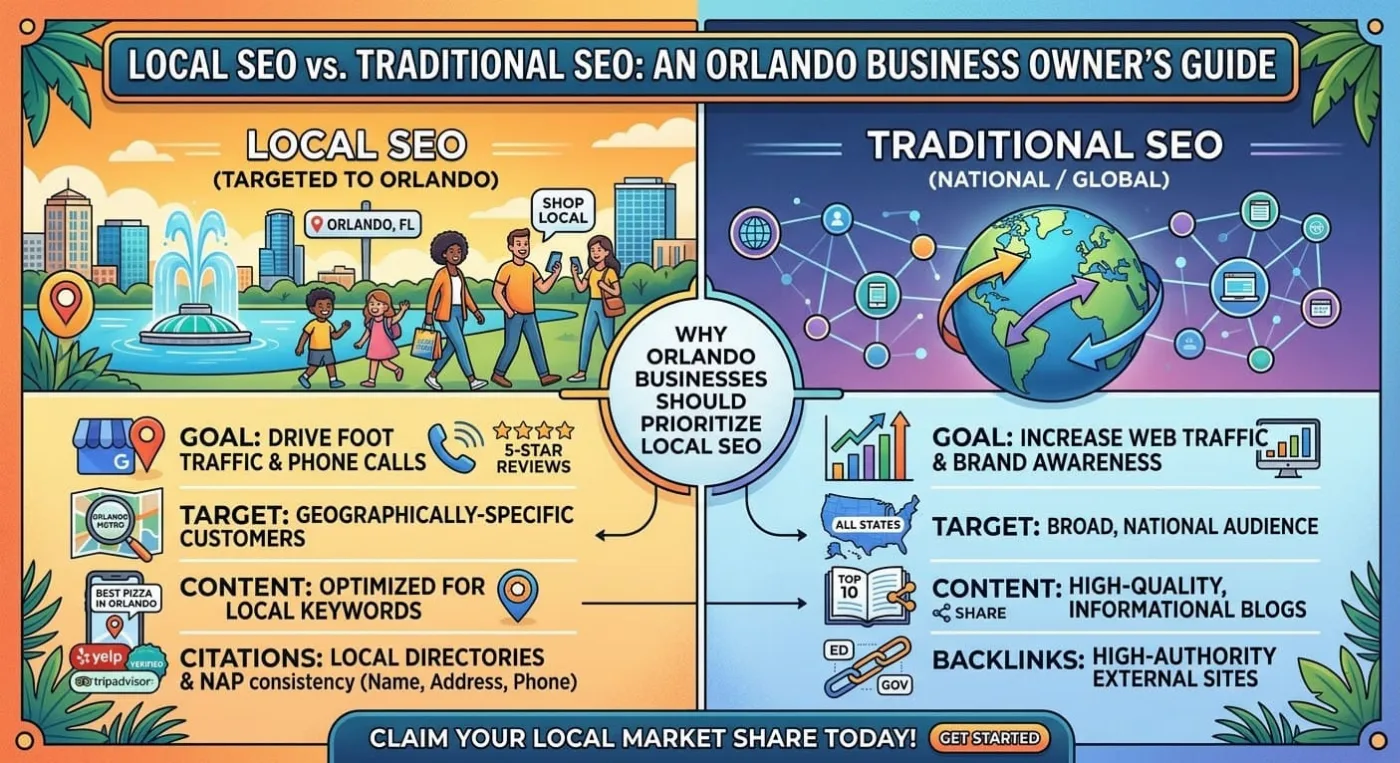 Local SEO vs. Traditional SEO: What Orlando Businesses Need to Know