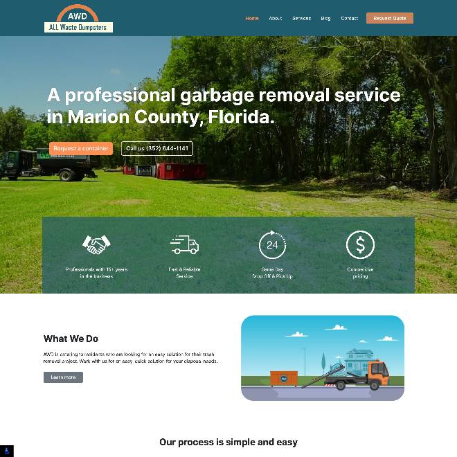 Website for All Waste Dumpsters