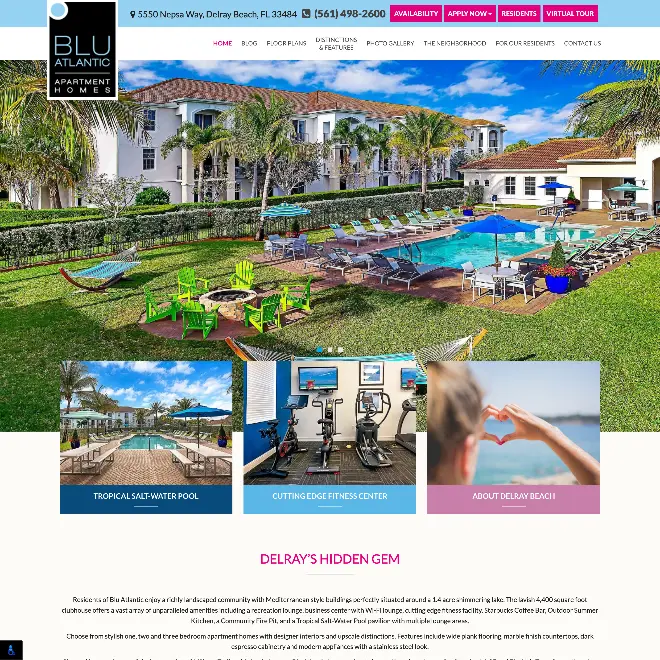 Website for Blu Atlantics Apartments