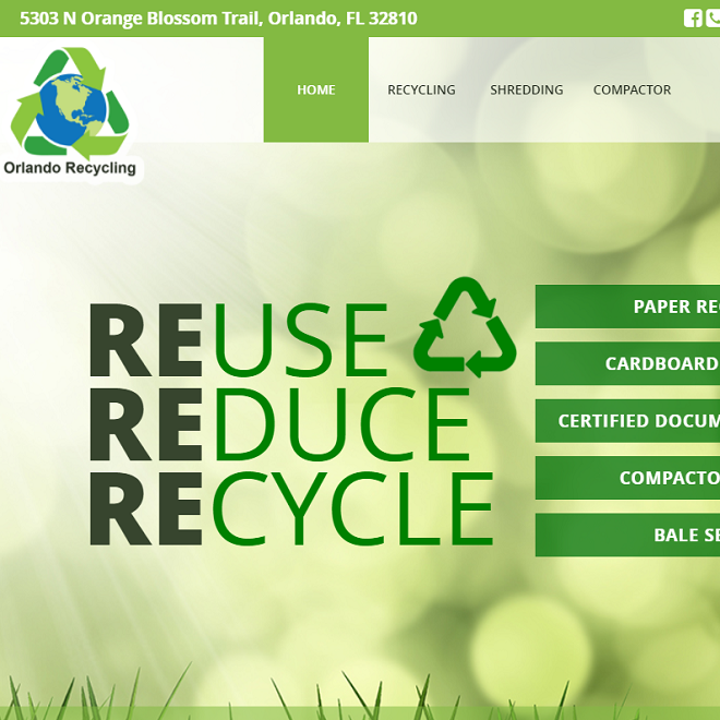 Website for Orlando Recycling