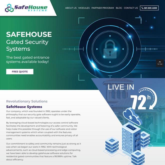 Website for SafeHouse Systems Inc