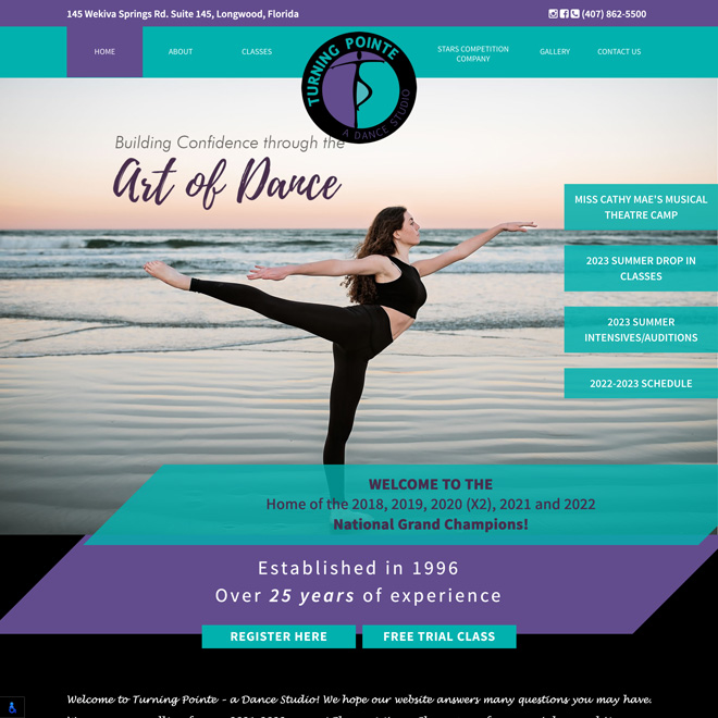 Website for Turning Pointe