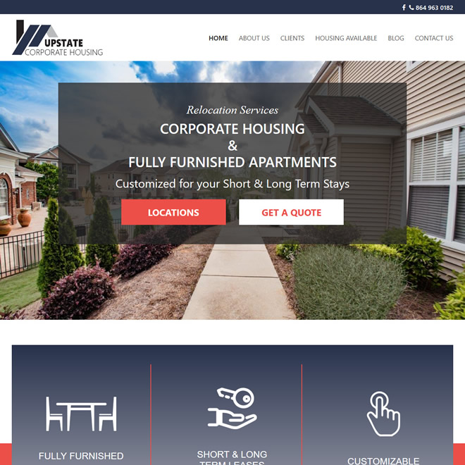 Website for Upstate Corporate Housing